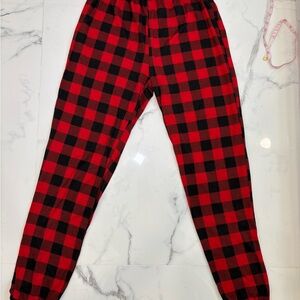 Plaid Women's Pajama Pants - Red and Black